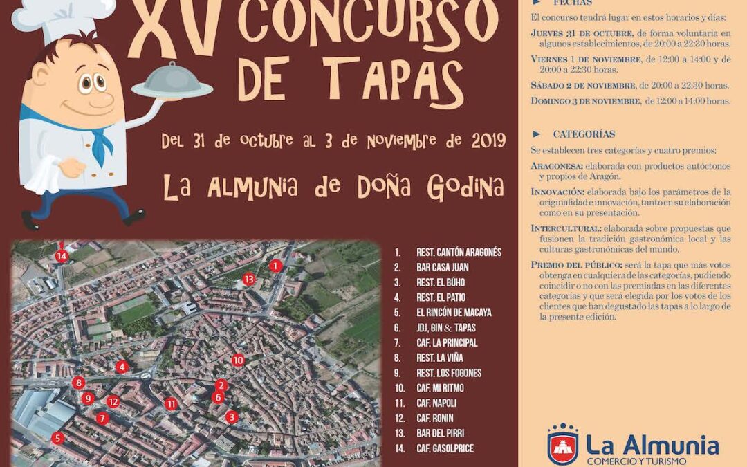 Tintaura se encarga de la logística e imagen del XV del Concurso de Tapas de La Almunia